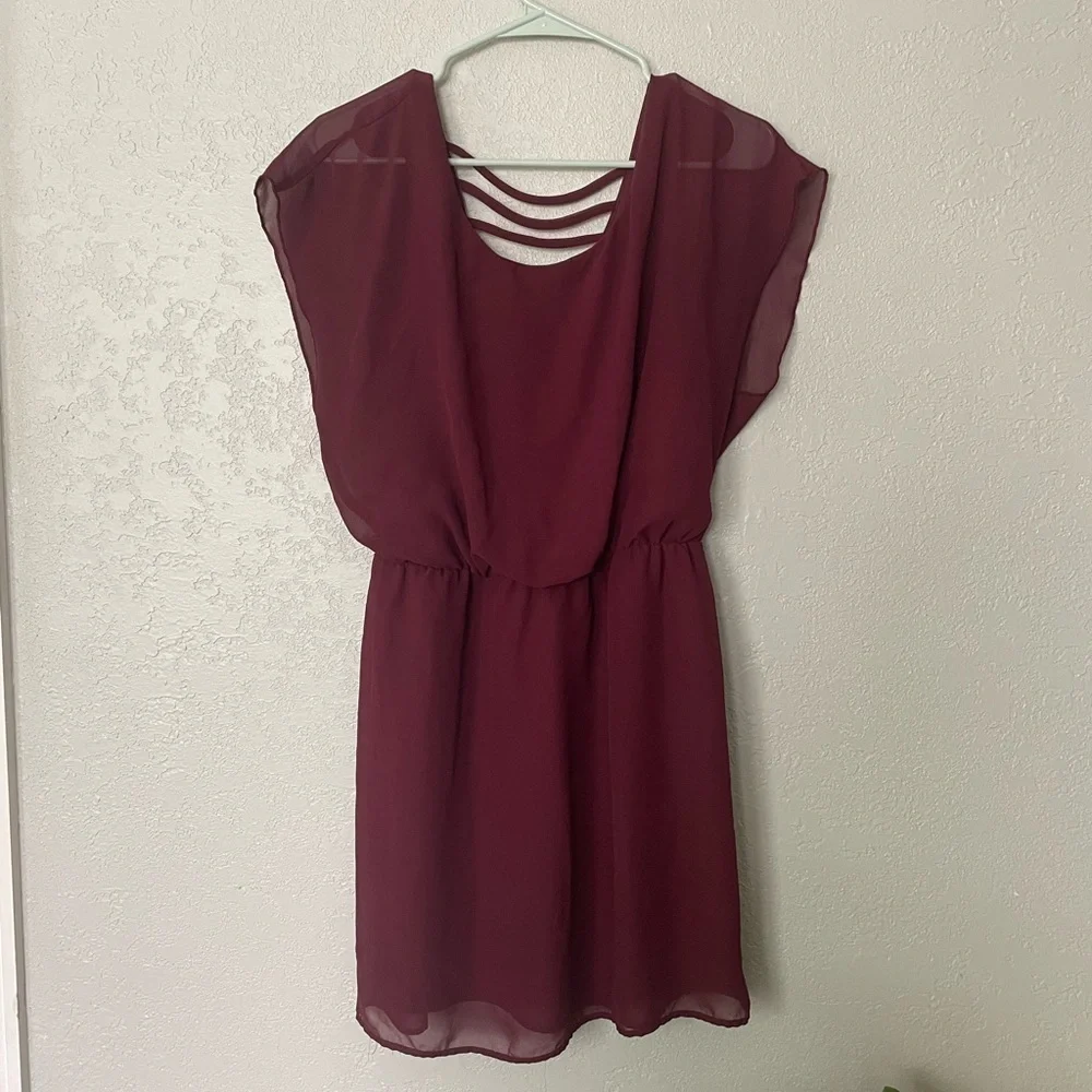 City triangles maroon dress